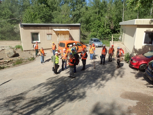 Vor jeder Befahrung, hier im Steinbruch Dolny Bory gab es eine Belehrung und Einweisung, die dokumentiert werden musste.